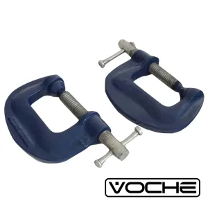 Heavy Duty 2" G C Clamps Woodworking Grip Carpenter Gluing Vise - 2Pk - Voche