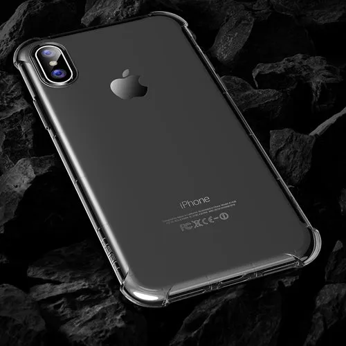 Heavy Duty Protection Case for iPhone X - Transparent,Transparent Black,Transparent Pink