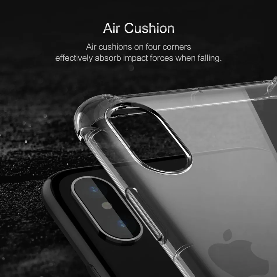 Heavy Duty Protection Case for iPhone X - Transparent,Transparent Black,Transparent Pink