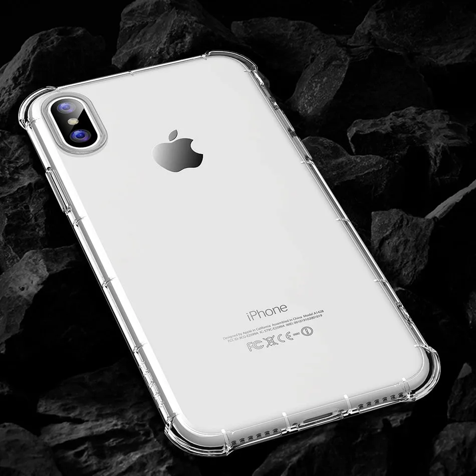 Heavy Duty Protection Case for iPhone X - Transparent,Transparent Black,Transparent Pink