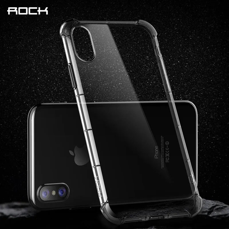 Heavy Duty Protection Case for iPhone X - Transparent,Transparent Black,Transparent Pink