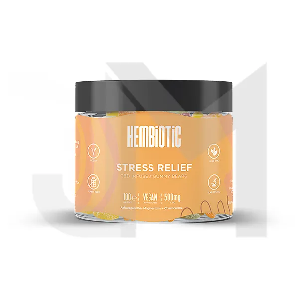 Hembiotic 500mg Functional CBD Gummy Bears - 100g