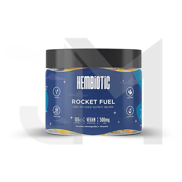 Hembiotic 500mg Functional CBD Gummy Bears - 100g