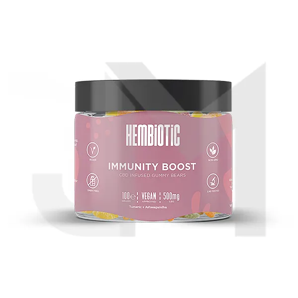Hembiotic 500mg Functional CBD Gummy Bears - 100g