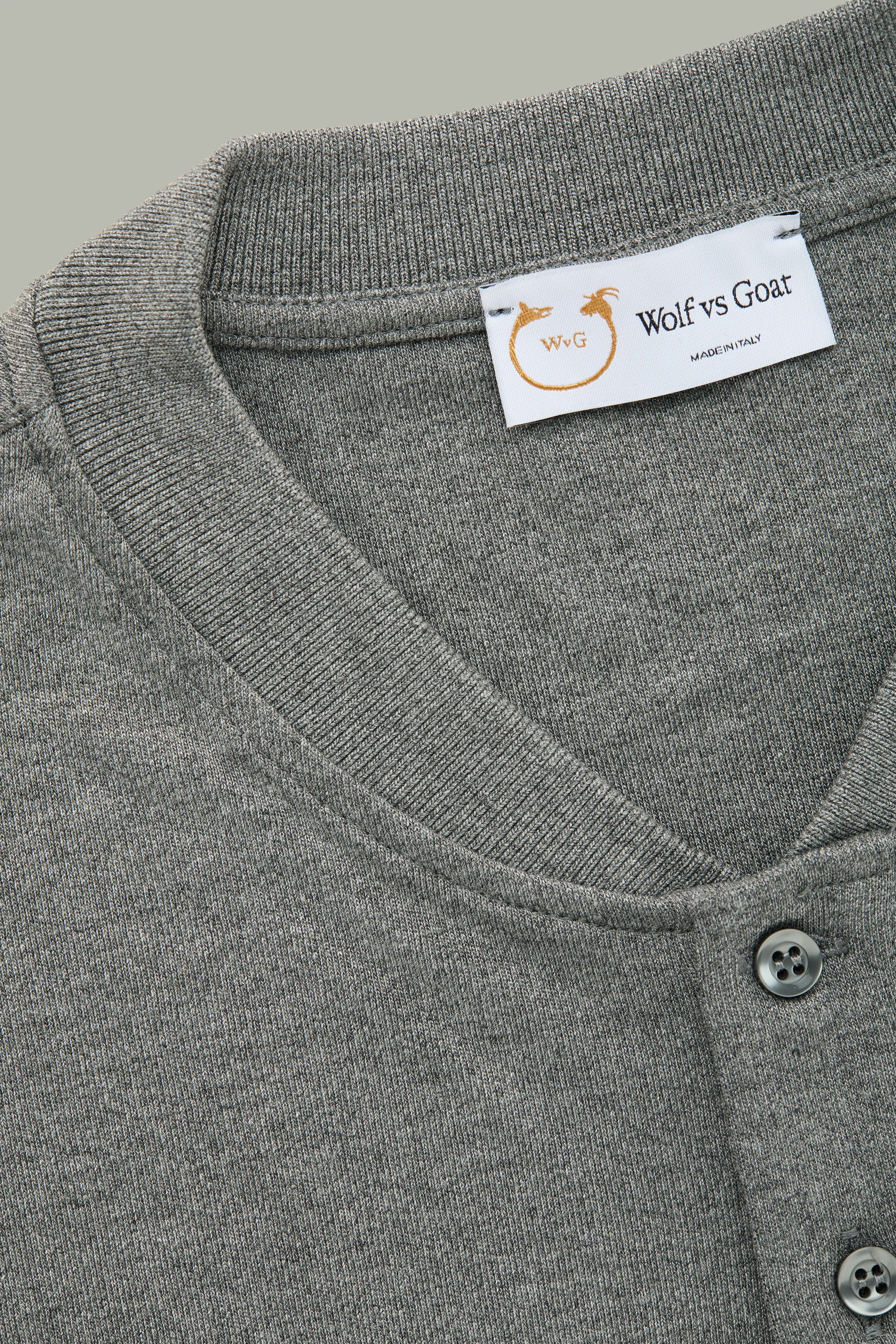 Henley Short Sleeve Bamboo Sorona Interlock Gray
