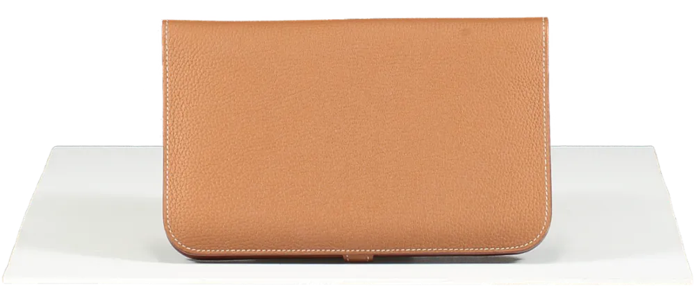 Hermès Dogon Duo Combined Wallet In Gold With Gold Hardware BNIB
