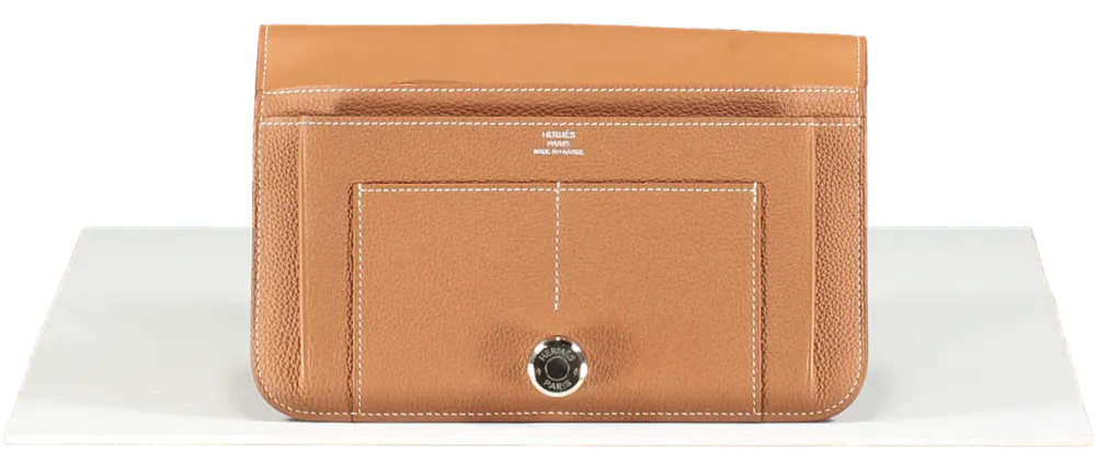 Hermès Dogon Duo Combined Wallet In Gold With Gold Hardware BNIB