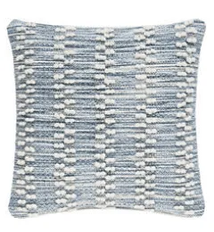 Hobnail Indoor/Outdoor Pillow Cover - Stripe Blue