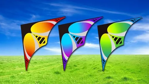 HONBO Large Delta Kite for Kids & Adults,Extremely Easy to Fly Kite for Beach Trip,String Line Included,with Colorful Tail,Perfect for Beginners (Blue)