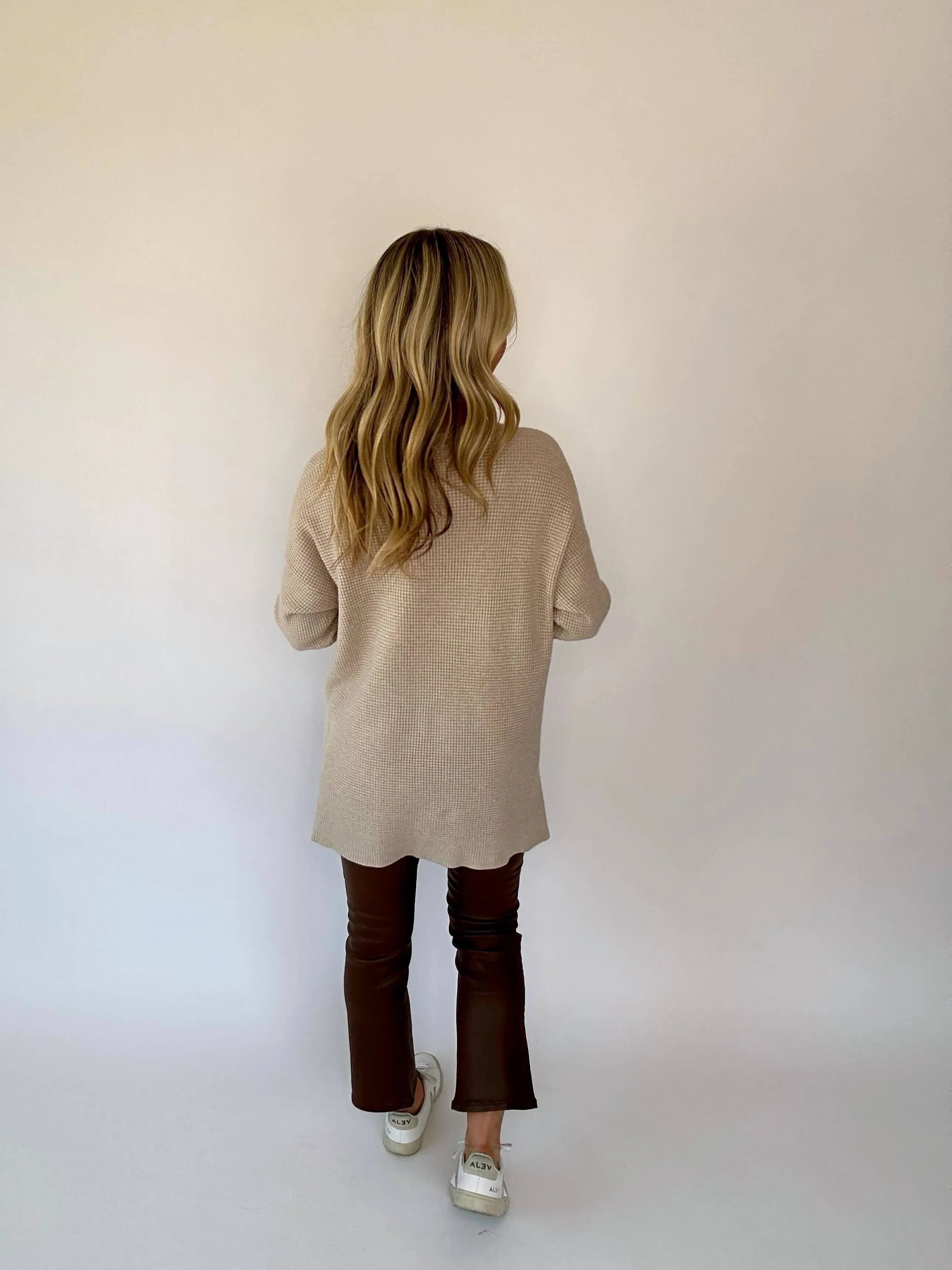 Hooked On You Waffle Knit Cardigan