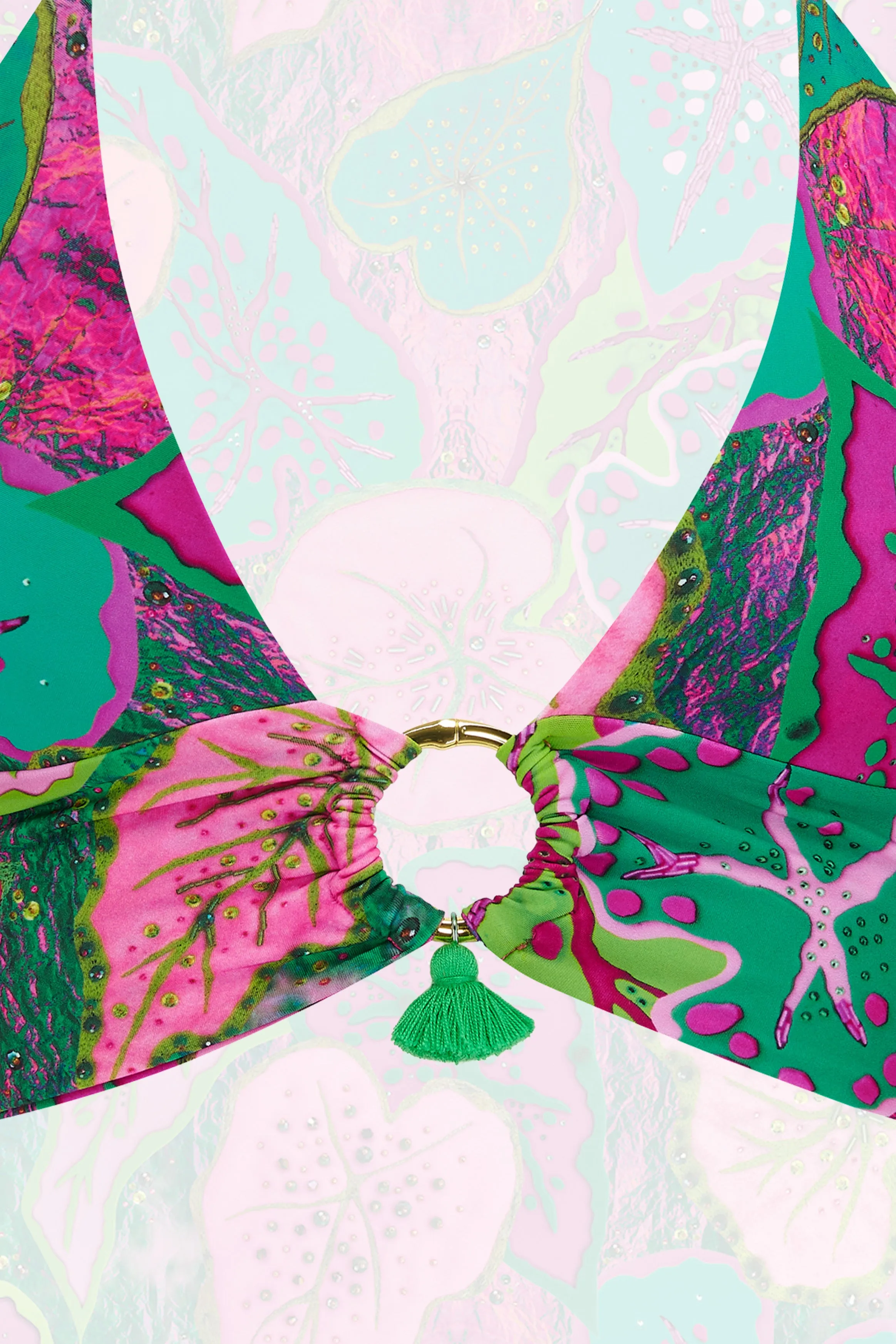 Hooped Bra Top in Cala Elysium