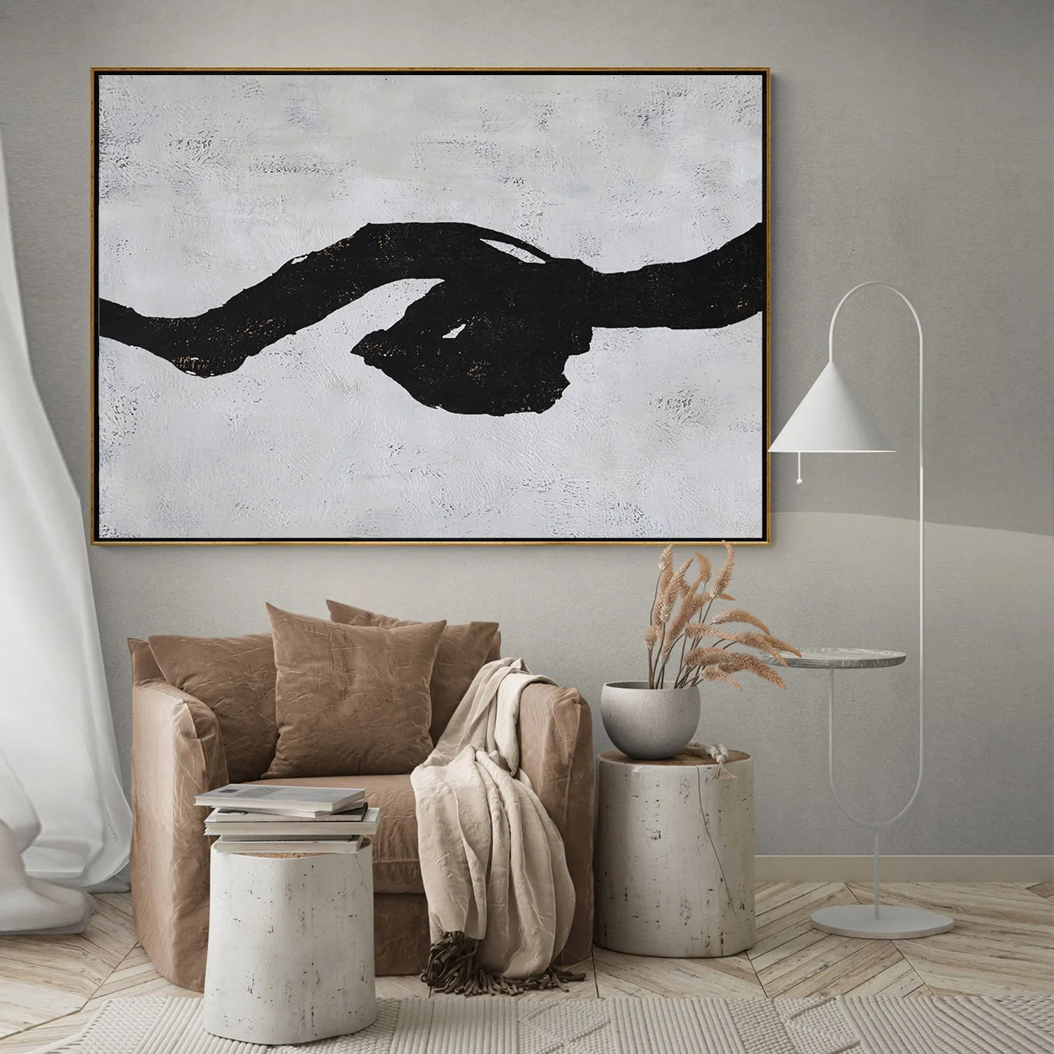Horizontal Abstract Landscape Painting H224H