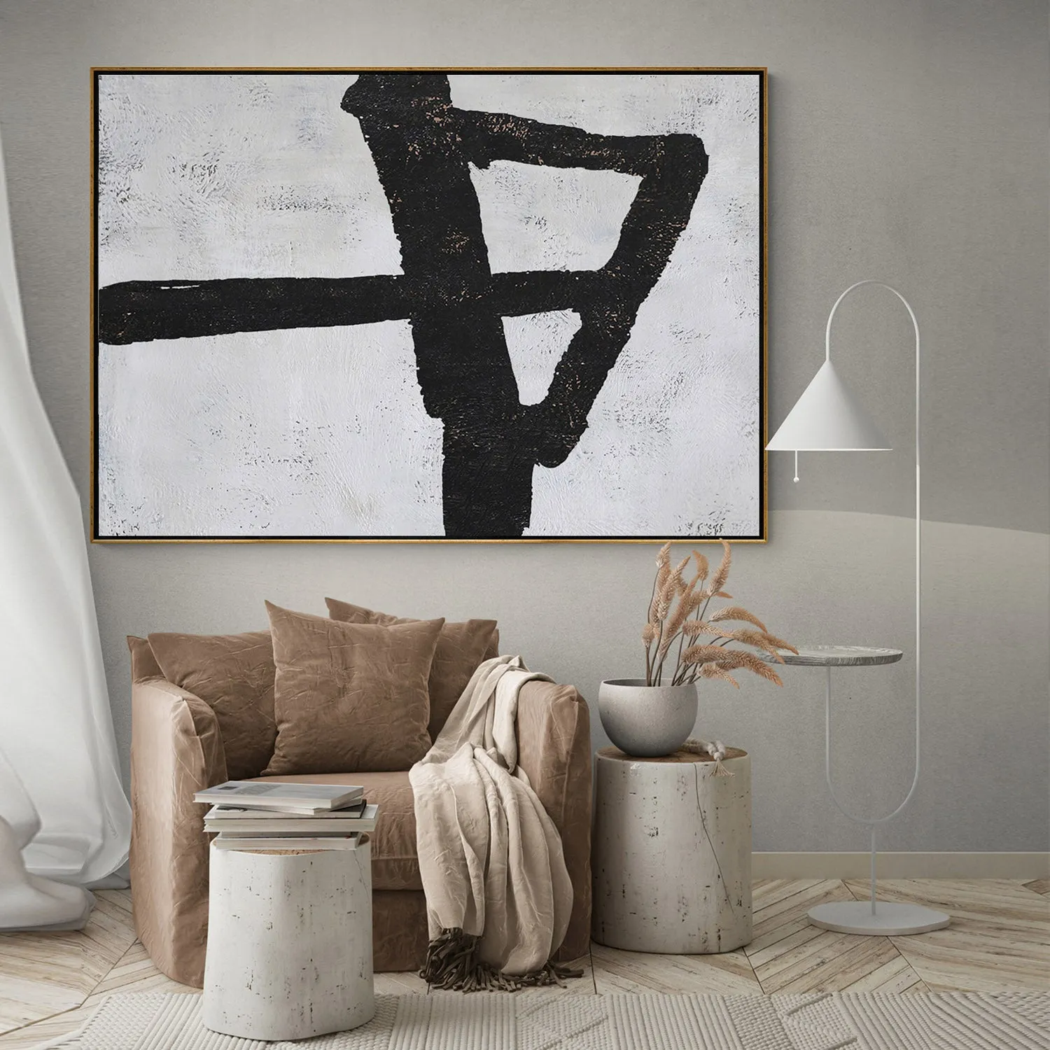 Horizontal abstract painting H18H