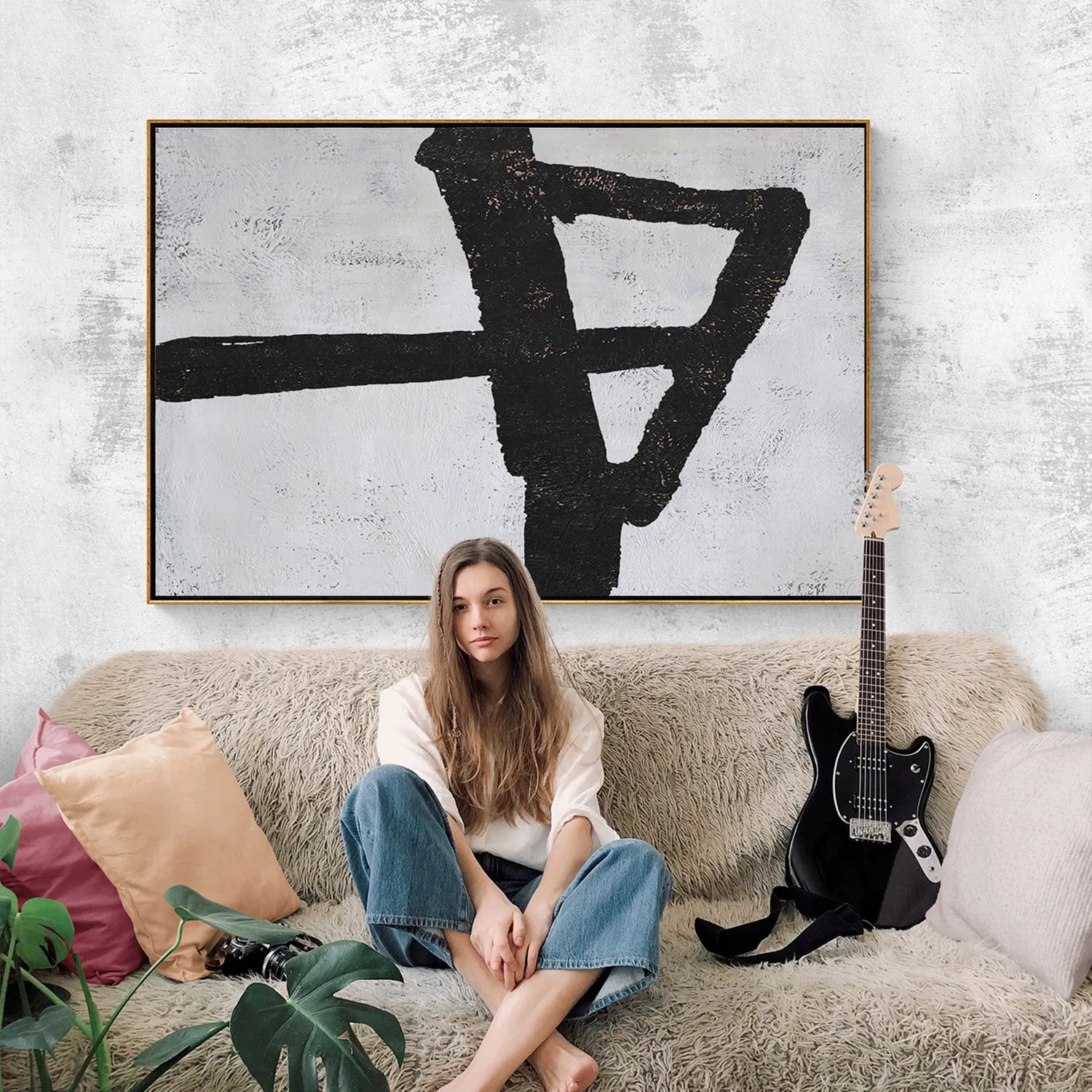 Horizontal abstract painting H18H