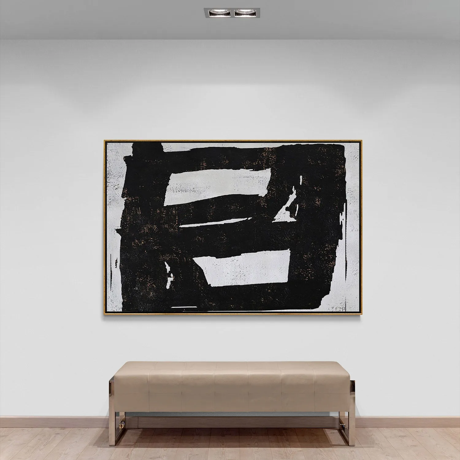 Horizontal abstract painting H24H