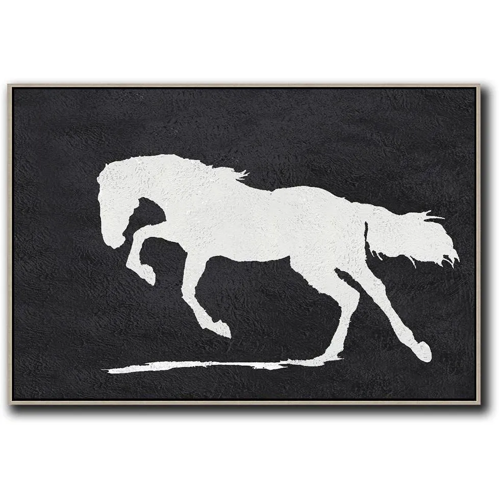 Horizontal Minimal Horse Art MN236C