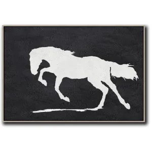 Horizontal Minimal Horse Art MN236C