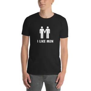 I Like Men T Shirt Black I Like Men Gay Pride Guys T Shirt