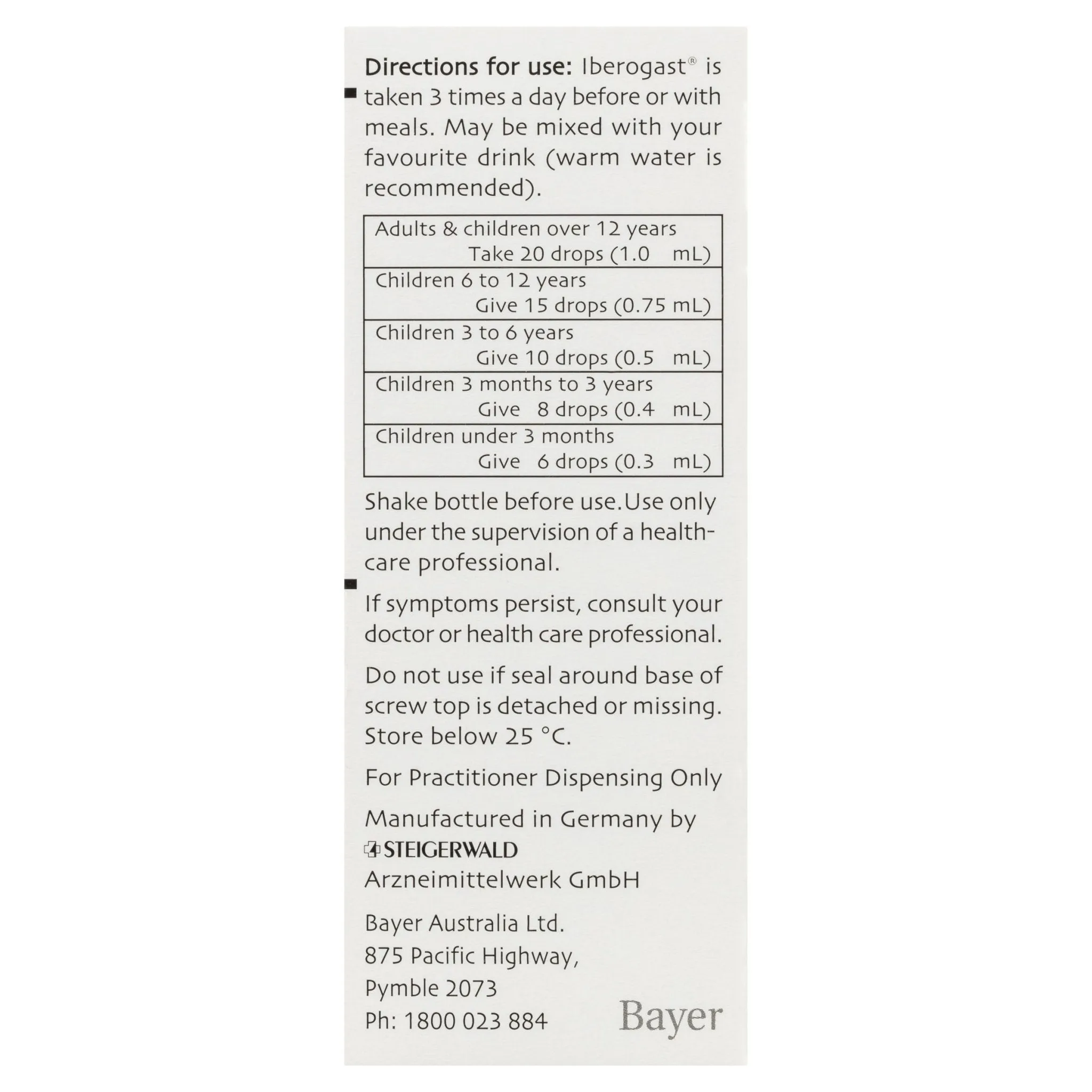 Iberogast Functional Digestive Symptom Relief Herbal Liquid 50mL