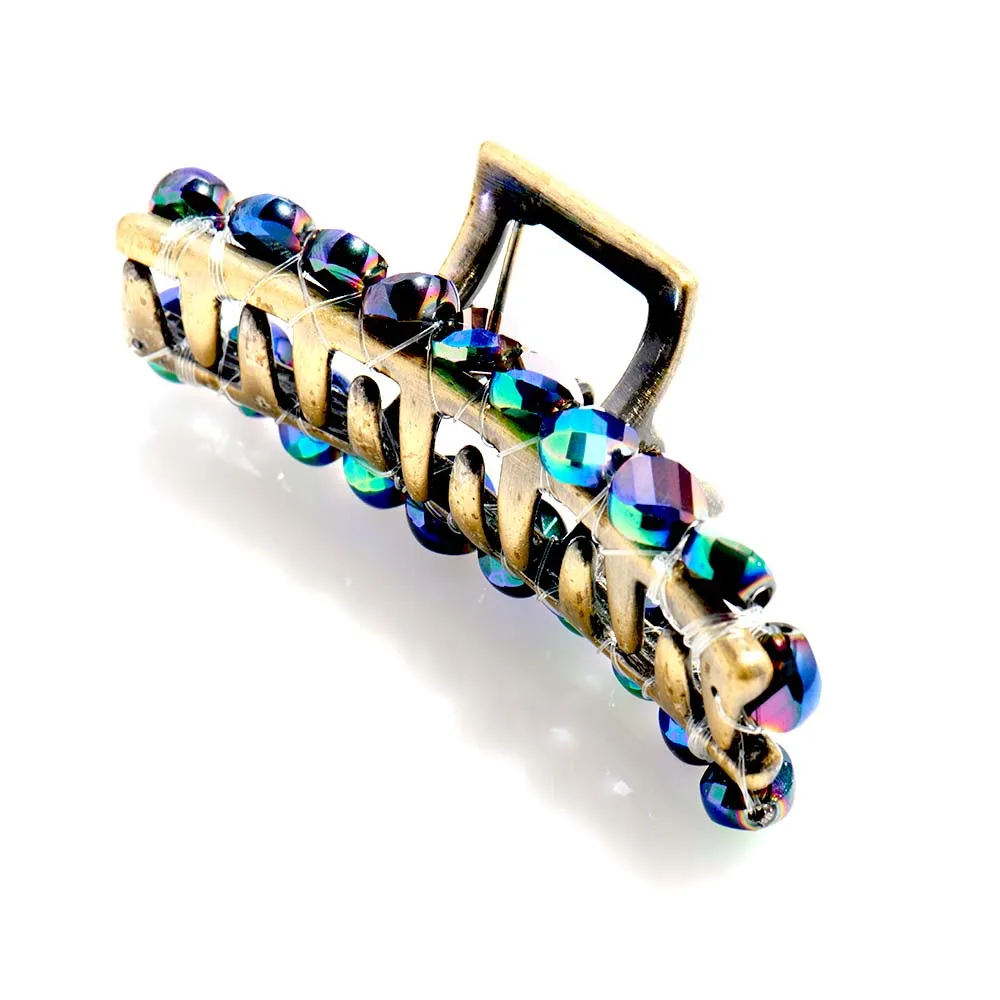 Ibiza Collection Metallic Stone Jaw Clip