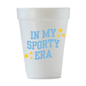 In My Sporty Era Styrofoam Cups - Blue & Yellow