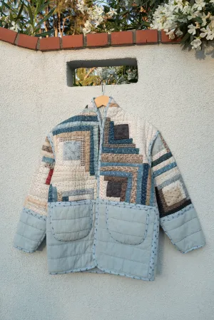Indigo Blue Kalina Cocoon Coat (Small)