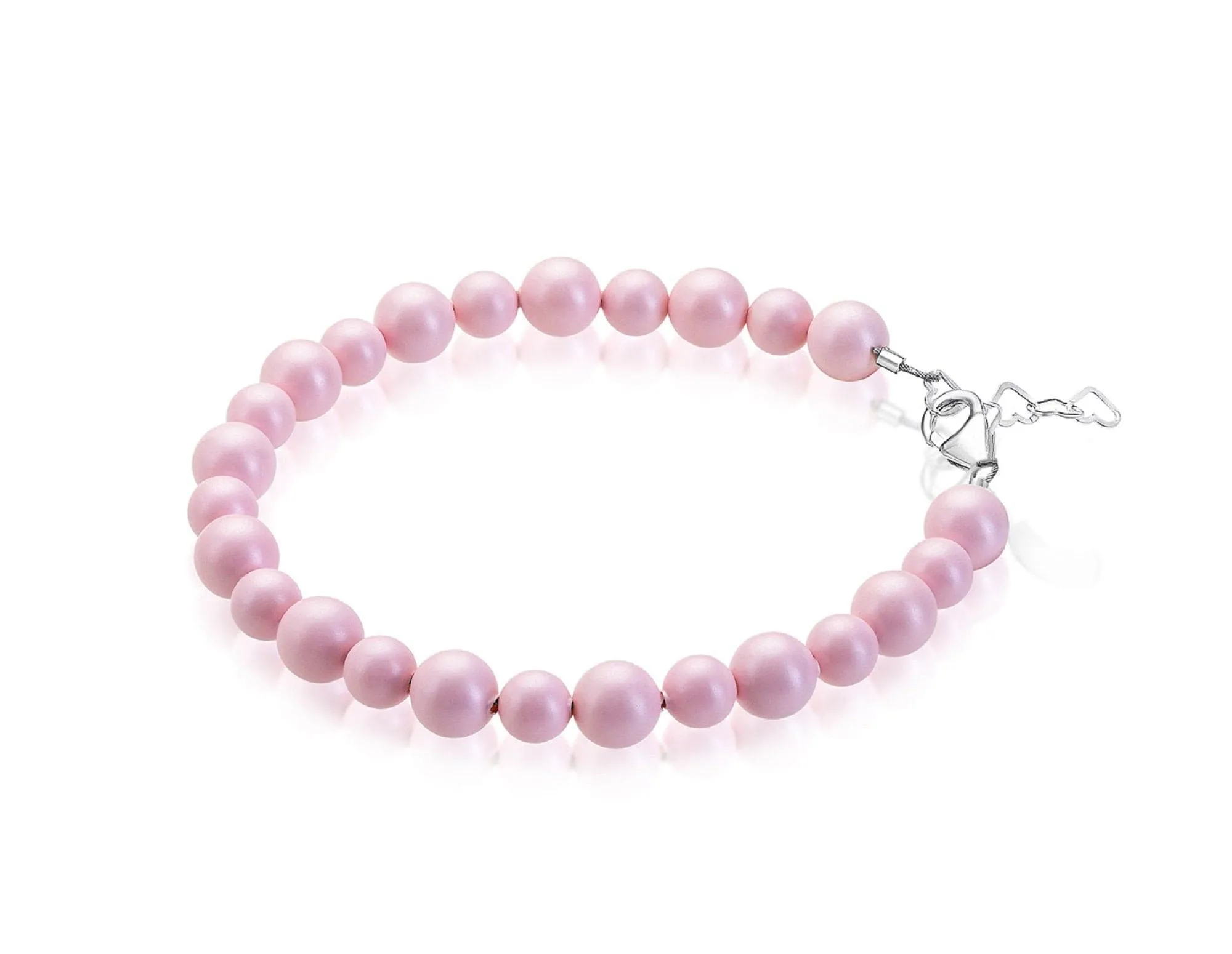 Infant Baby Girl Pastel Rose Pearl Bracelet