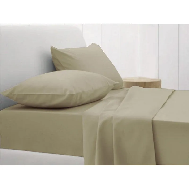 ITALIAN COMFORT - IMPERIAL FITTED SHEET- BEIGE