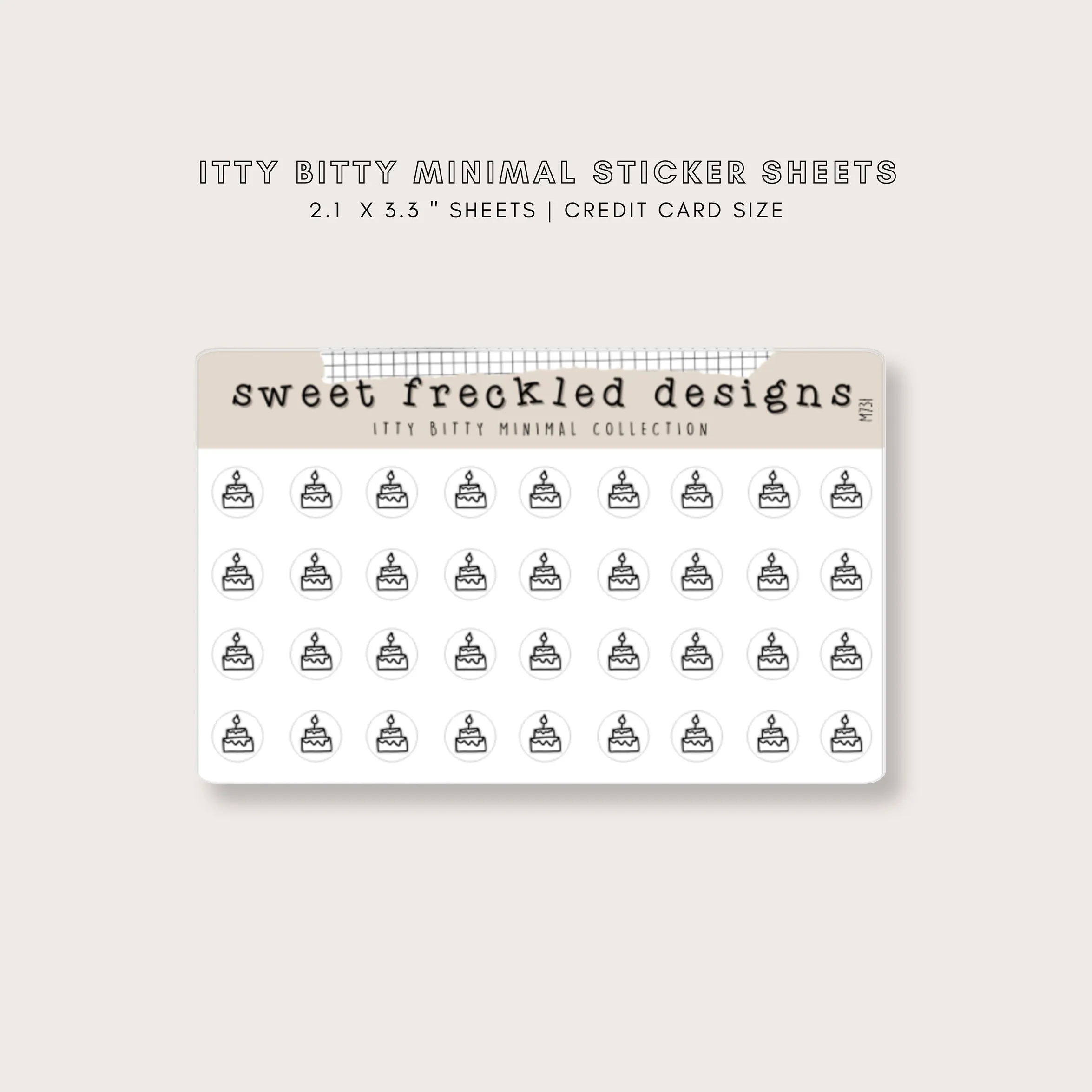 ITTY BITTY Cake Stickers