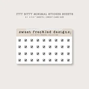 ITTY BITTY Check Mark Box Stickers
