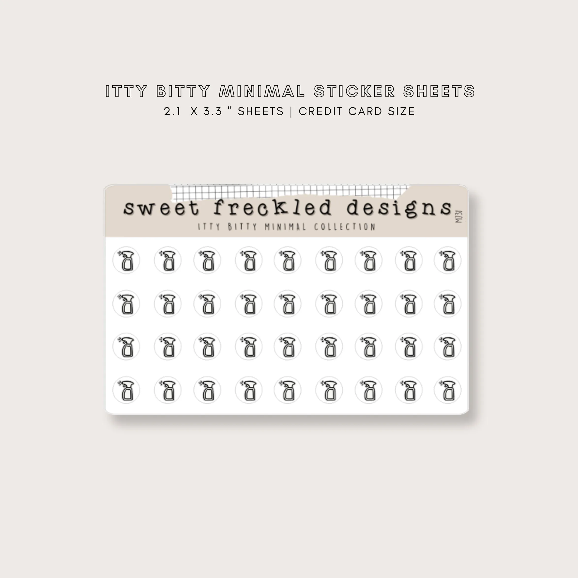 ITTY BITTY Cleaning Spray Stickers