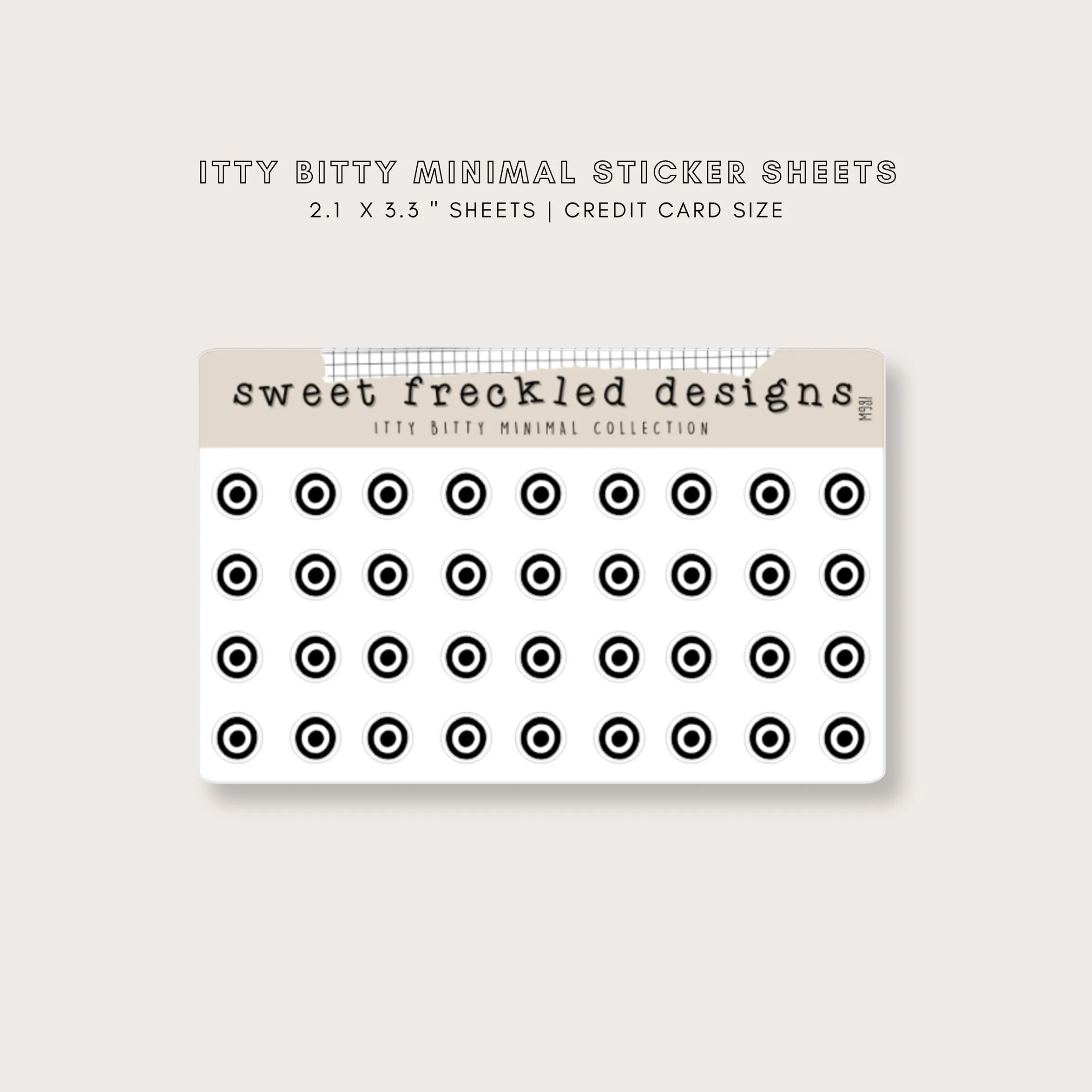 ITTY BITTY Target Stickers