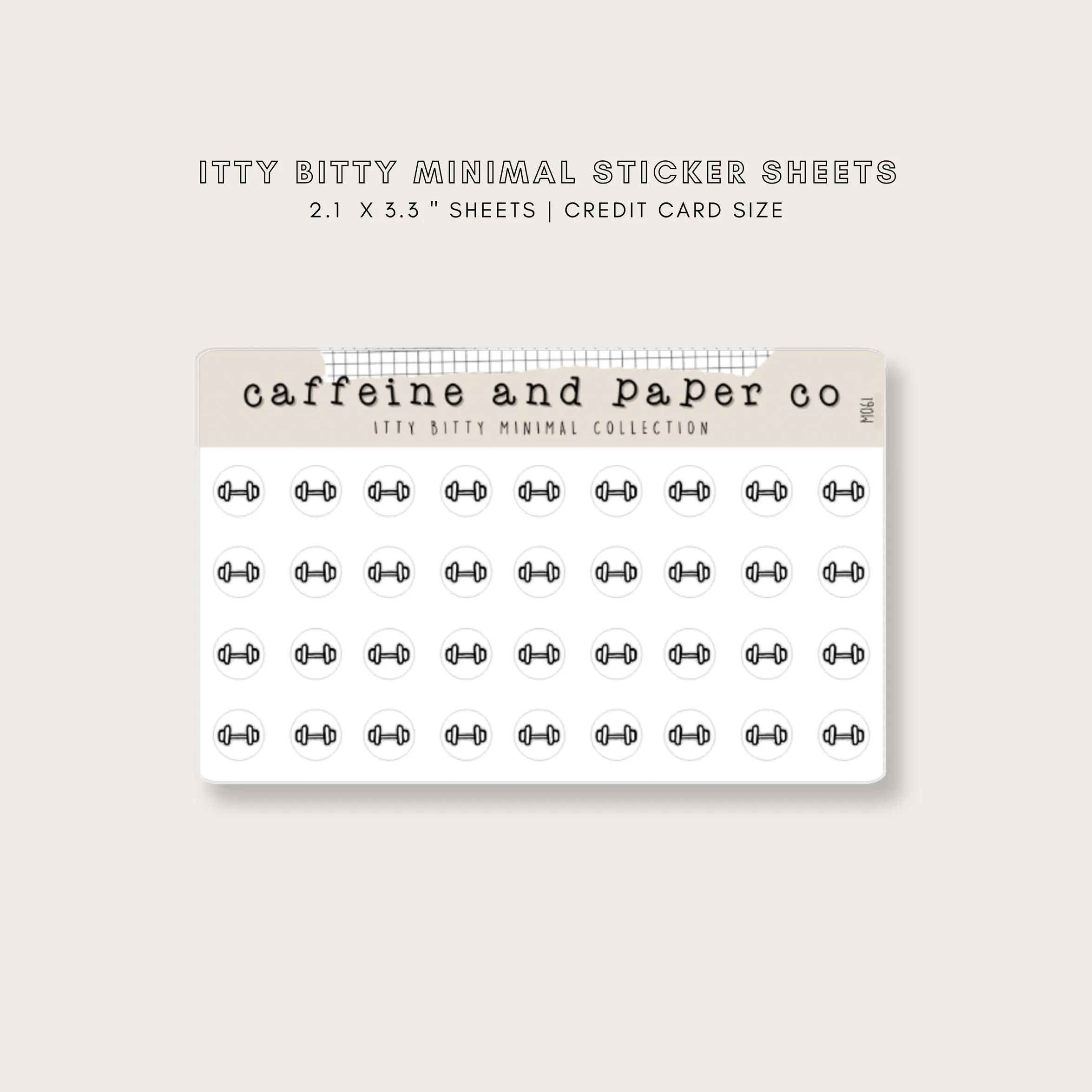 ITTY BITTY Workout Barbell Weight Stickers