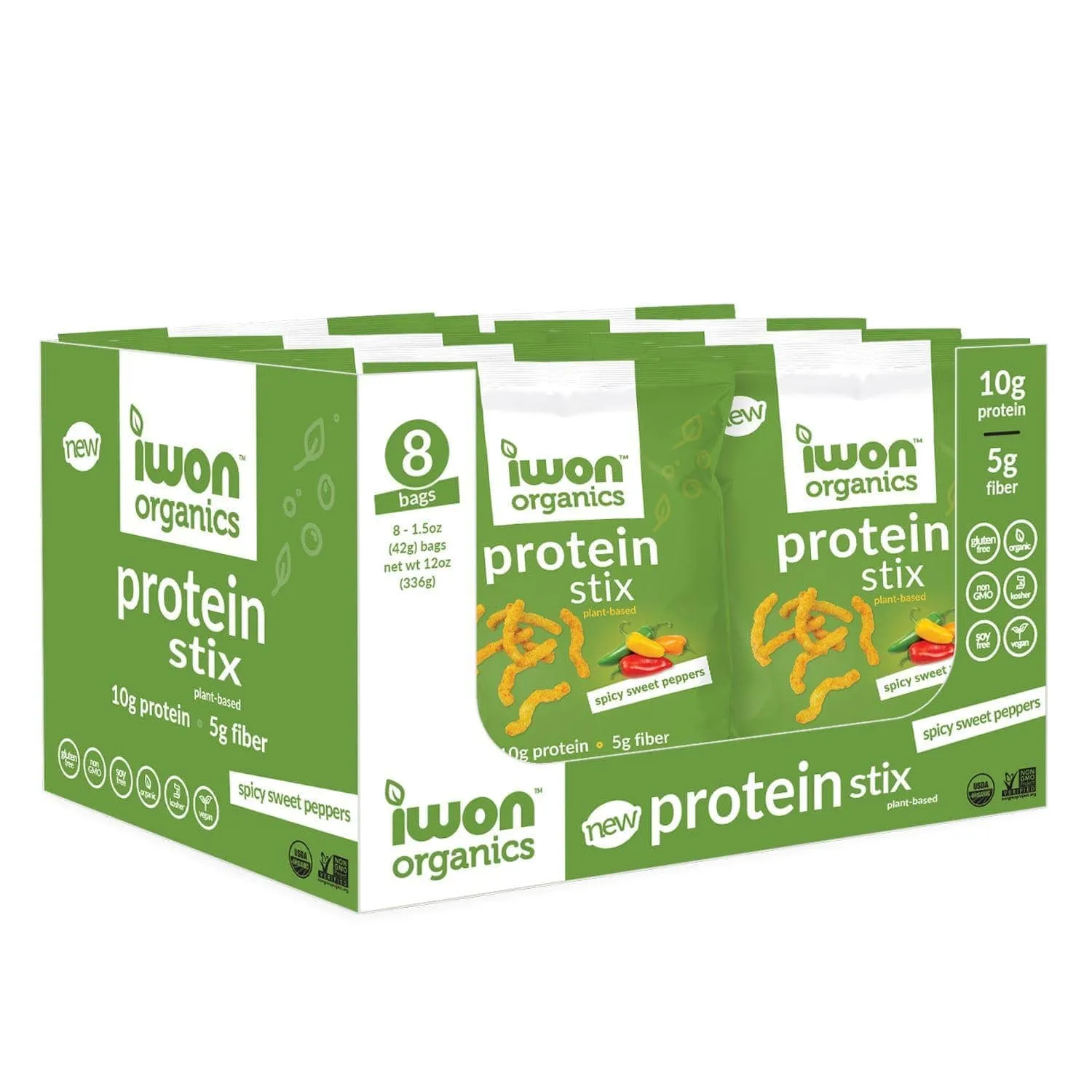Iwon Organics - Protein Stix 42g (Box Of 8)