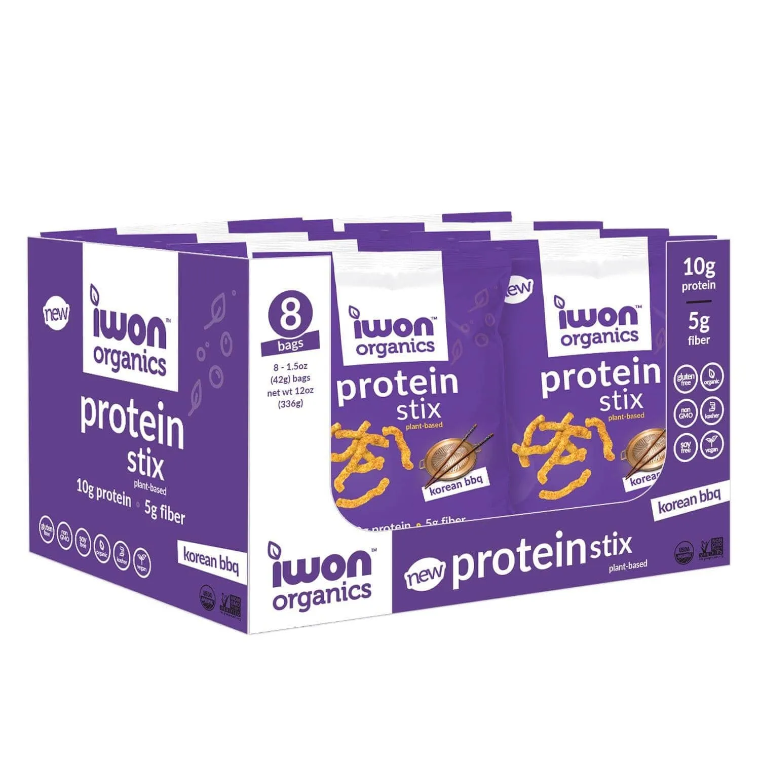 Iwon Organics - Protein Stix 42g (Box Of 8)