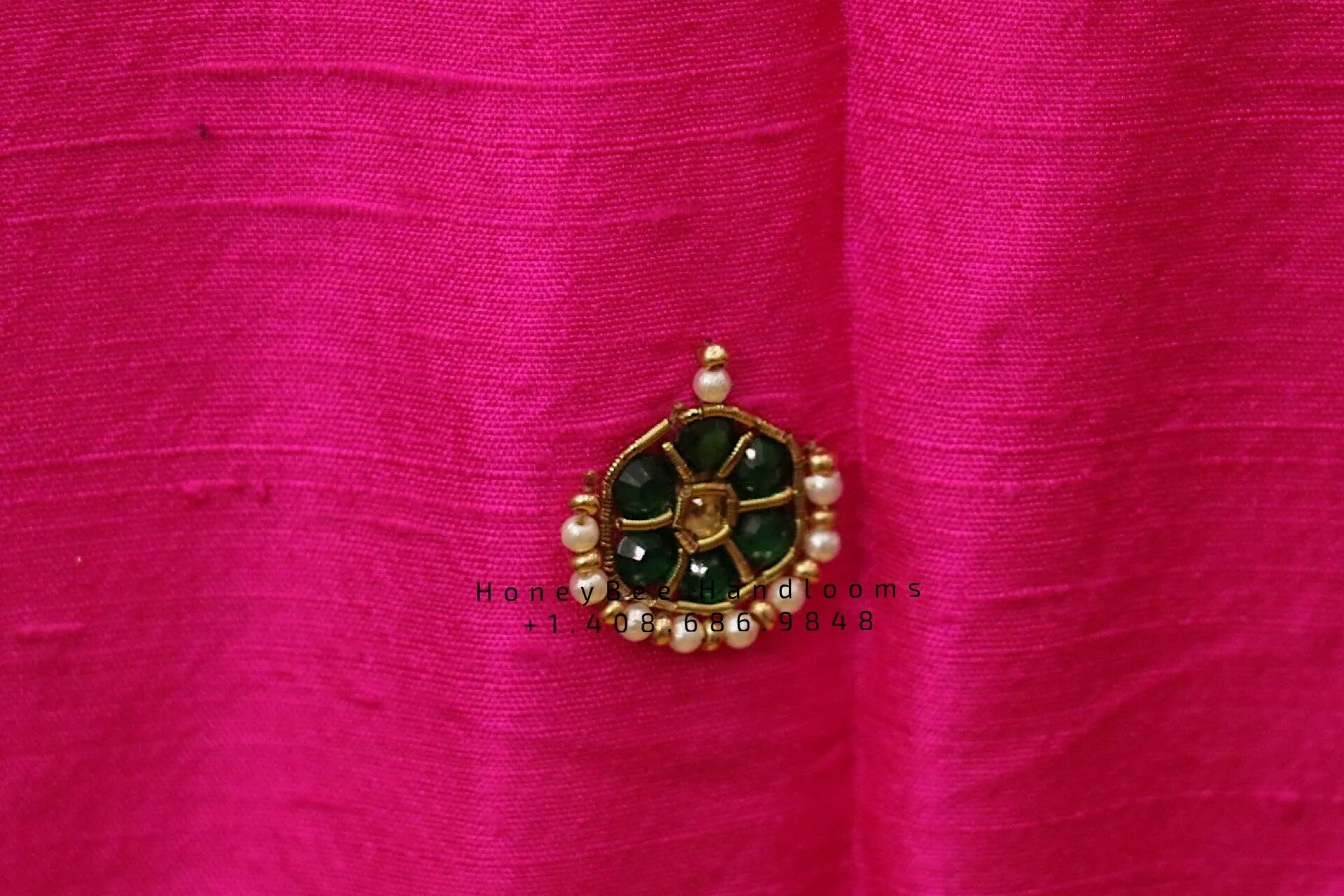 Jewelry work designer blouse - Pattu Saree Blouse -Maggam work blouse - Kundan work blouse - Saree Blouse - Pink Saree Blouse - Pink Blouse