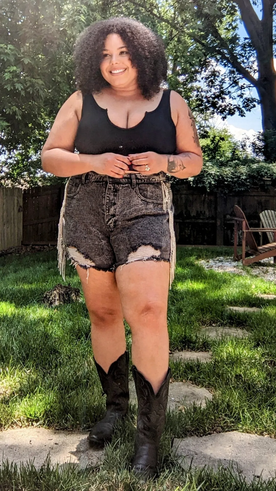 Jolene Rhinestone Denim Shorts