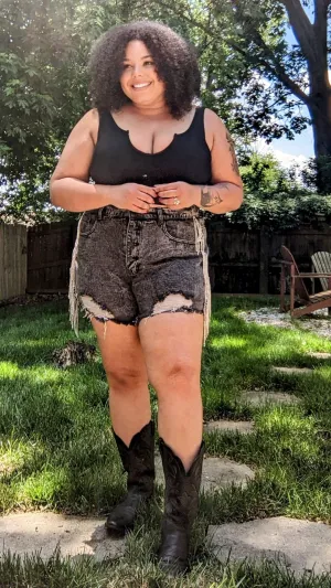 Jolene Rhinestone Denim Shorts