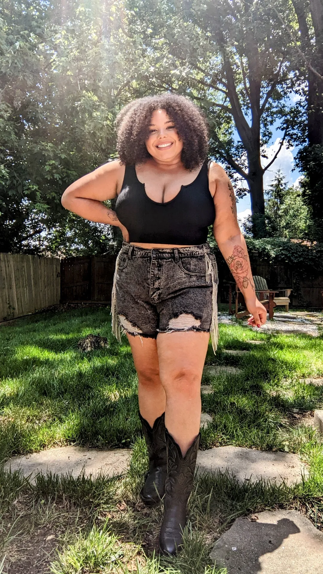 Jolene Rhinestone Denim Shorts