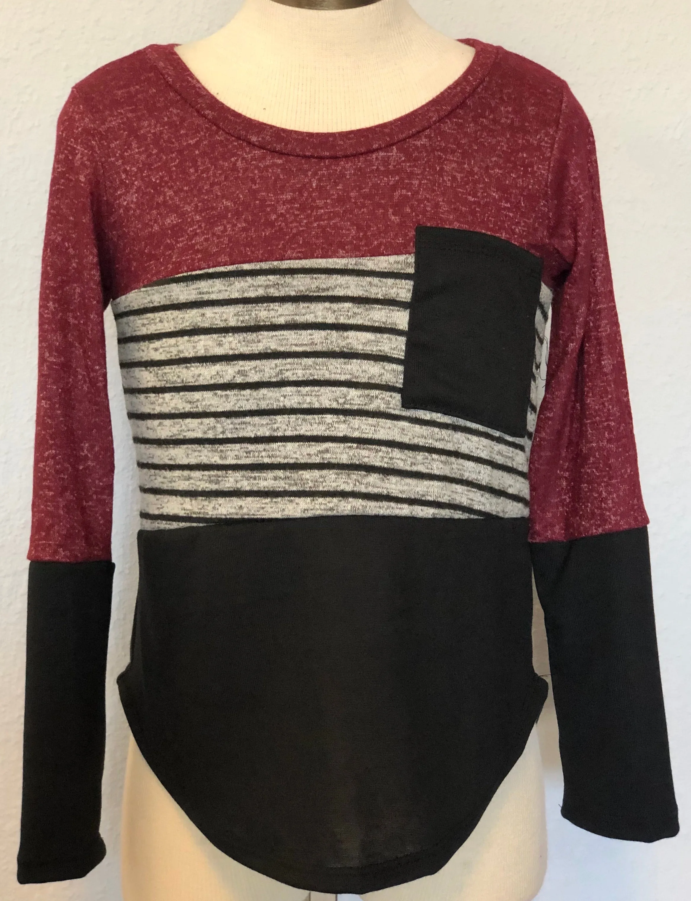 K COLOR BLOCK HACCI TOP