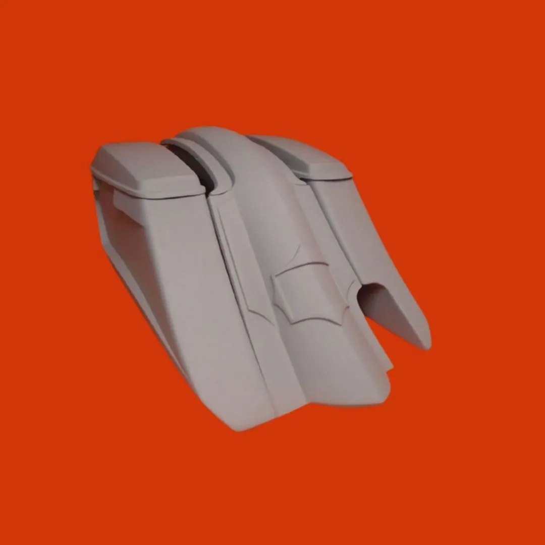 Kawasaki Vulcan & Classic 800 Series 6" Extended Stretched Saddlebags Trendsetter Right Side Cut Out
