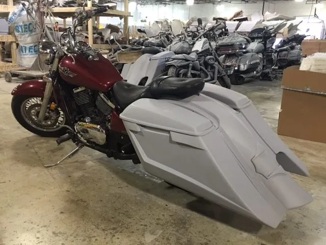 Kawasaki Vulcan &amp; Classic 800 Series 6" Extended Stretched Saddlebags Trendsetter