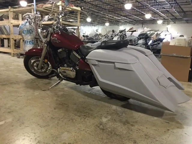 Kawasaki Vulcan &amp; Classic 800 Series 6" Extended Stretched Saddlebags Trendsetter