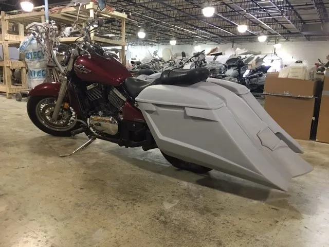 Kawasaki Vulcan &amp; Classic 800 Series 6" Extended Stretched Saddlebags Trendsetter