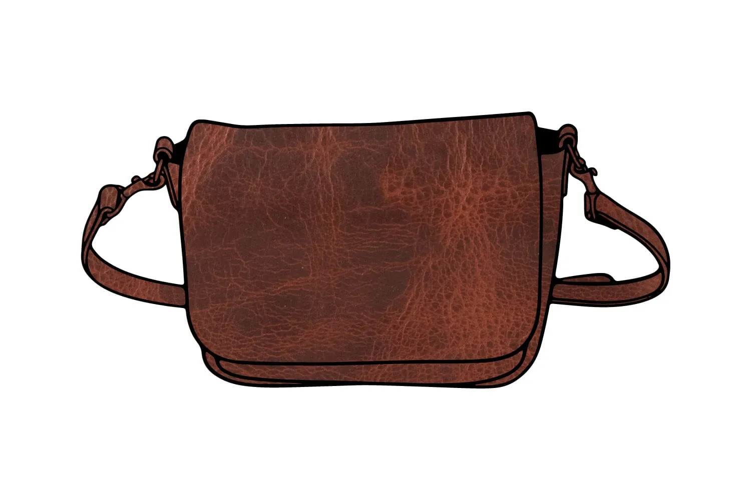 KINDLE LEATHER SATCHEL - WHISKY BISON