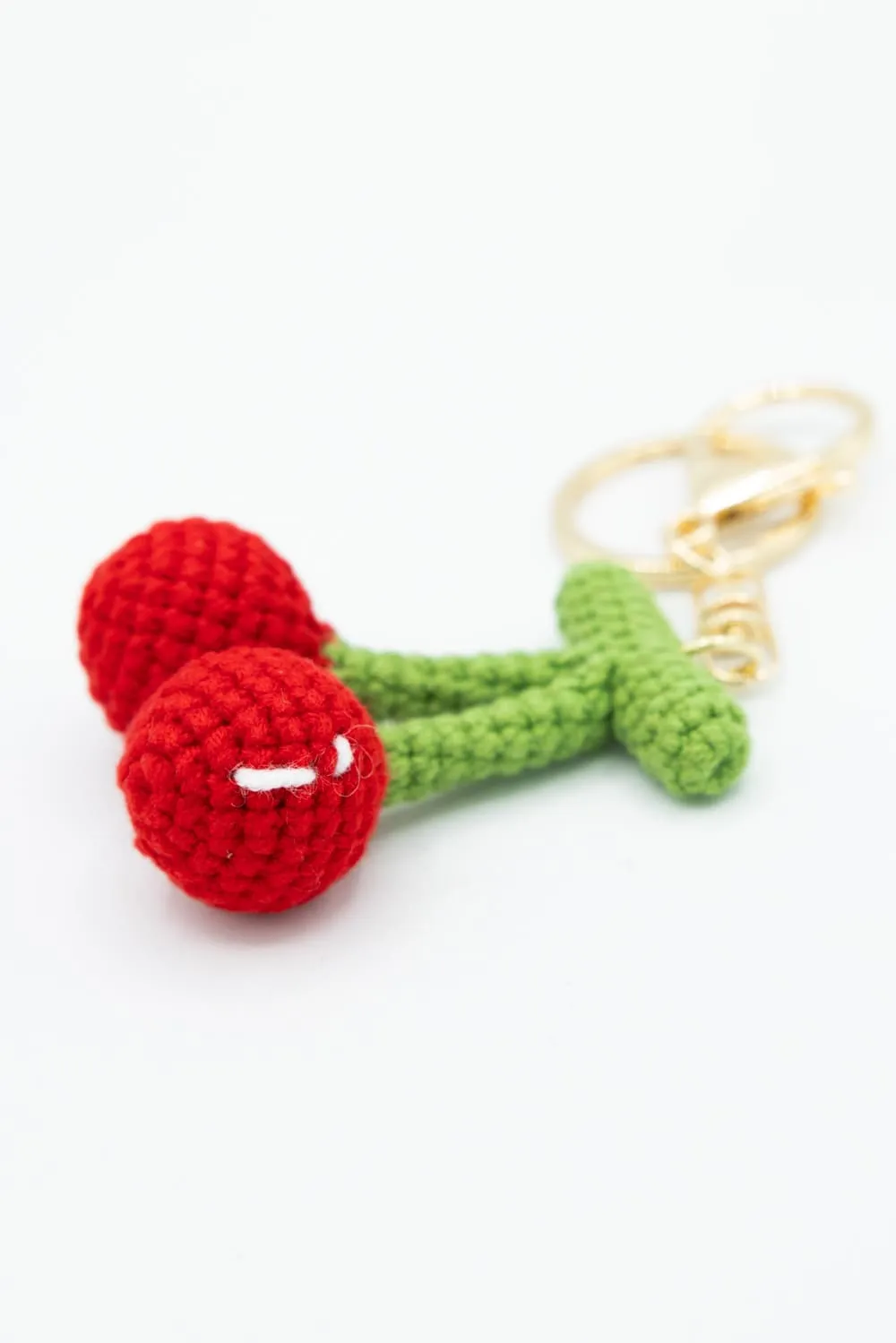 Knit Cherry Purse Charm | K0130