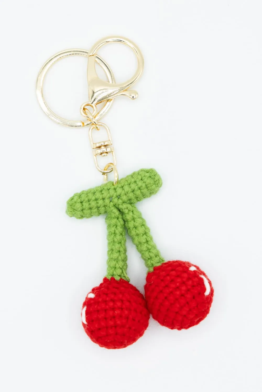 Knit Cherry Purse Charm | K0130