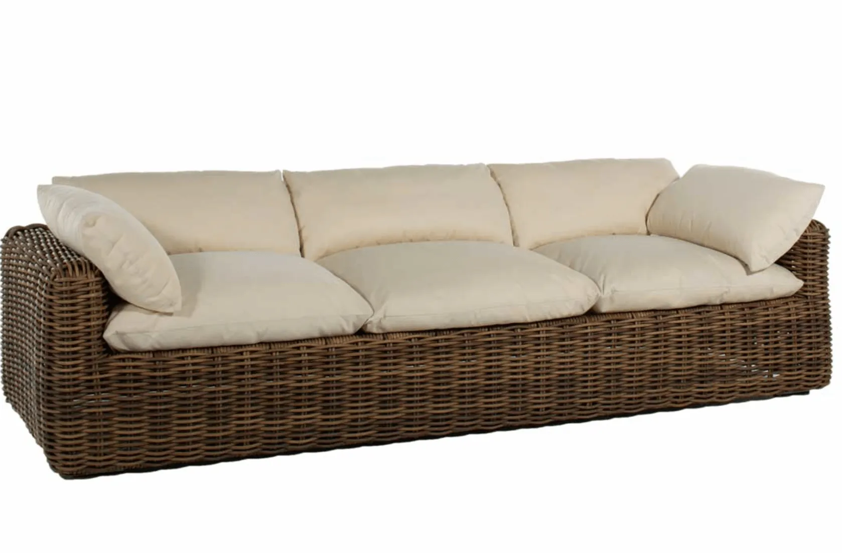 Kona Outdoor Wicker Sofa - Slate Gray