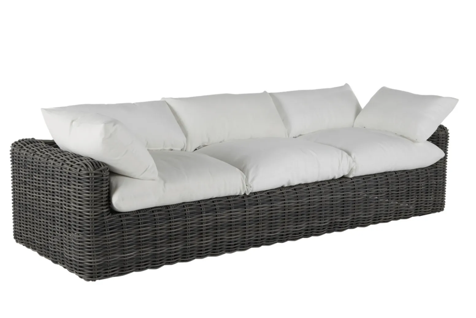 Kona Outdoor Wicker Sofa - Slate Gray