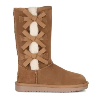 Koolaburra by Uggs Tan Suede Boho Chic Furry Luxe Trendy Shearling Youth…